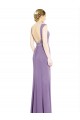 Long Chiffon Bridesmaid Dress with Boat Neckline and Keyhole Bristol