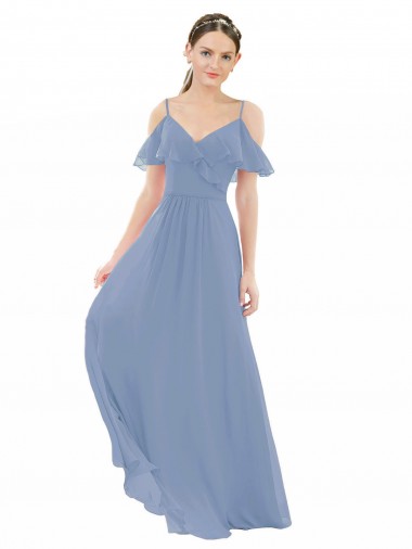 Pleated One Shoulder A-Line Chiffon Bridesmaid Dress Bristol