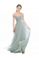 Romantic Bridesmaid Dress with Embroidered Off the Shoulder Bodice Bristol