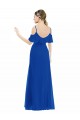 High Low Boho Bridesmaid Dress with Cold Shoulder Sleeves Bristol