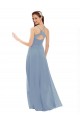 Sexy Chiffon Bridesmaid Dress with V-Neck Lace Bodice Bristol