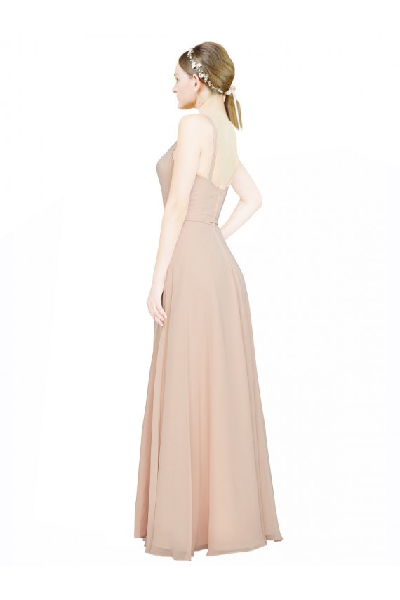 Chiffon Bridesmaids Dress with Matching Chiffon Tie Sash Bristol