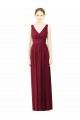 V-Neck Full-Length Sleeveless Low Back Chiffon Bridesmaid Dress Bristol