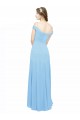 Off the Shoulder Bateau Neck Chiffon Bridesmaid Dress with Straps Bristol