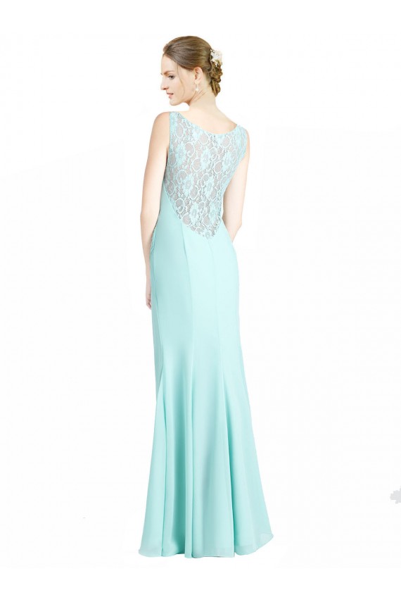 Ruched Bodice Sweetheart Chiffon Bridesmaid Dress with Lace Back Bristol