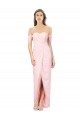 High Low Off the Shoulder Strapless Ruched Chiffon Bridesmaid Dress Bristol