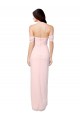 High Low Off the Shoulder Strapless Ruched Chiffon Bridesmaid Dress Bristol