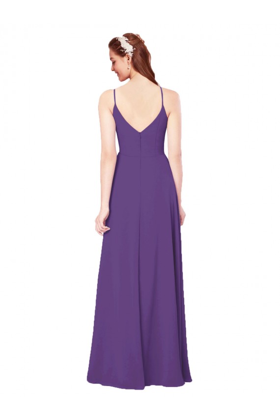 High Halter Chiffon Bridesmaid Dress with Keyhole Bristol