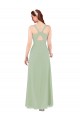 Feminine Chiffon Bridesmaid Dress with Ruching and V-Neckline Bristol