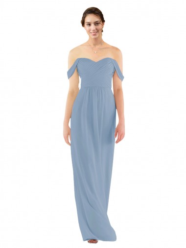 Sweetheart Neckline Chiffon Off-the-Shoulder Bridesmaid Dress Bristol