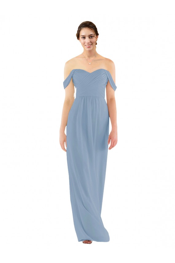 Sweetheart Neckline Chiffon Off-the-Shoulder Bridesmaid Dress Bristol