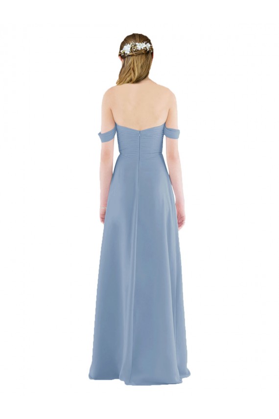 Sweetheart Neckline Chiffon Off-the-Shoulder Bridesmaid Dress Bristol