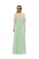 Off-the-Shoulder Long Chiffon Beachy Bridesmaid Dress Bristol