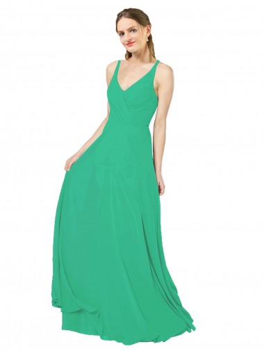 Classic Chiffon Bridesmaid Dress with Lace-Up Back Bristol