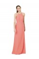 Modern Long Chiffon Bridesmaid Dress with Keyhole Back Bristol