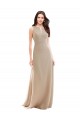 Elegant Bridesmaid with High Neckline and Illusion V-Neck Bristol
