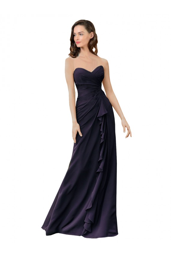 Strapless Chiffon Bridesmaids Dress with Sweetheart Neckline Bristol