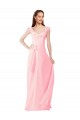Chiffon Bridesmaids Dress with Ruffle Neckline Bristol