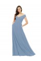 Chiffon Bridesmaid Dress with Classic Off the Shoulder Neckline Bristol