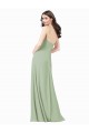 Floor Length Long Chiffon Bridesmaid Dress with Side Slit Bristol