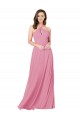 Chiffon Bridesmaid Dress / Prom Dress with Keyhole Front Bristol