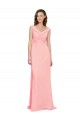 Luxe Chiffon Bridesmaid Dress with Shoulder Tip Gathered Bodice Bristol