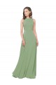 High Neck Chiffon Bridesmaids Dress with Low Cowl Back Bristol