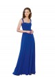 Square Neck A-Line Long Floor Length Chiffon Bridesmaid Dress Bristol