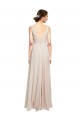 Long V-Neck Chiffon Bridesmaids Dress with Double Straps Bristol