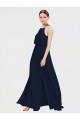 High Halter Chiffon Bridesmaid Dress with Side Slit Bristol