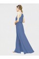 High Halter Chiffon Bridesmaid Dress with Side Slit Bristol