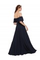 Off the Shoulder Floaty Sleeves Chiffon Bridesmaid Dress / Prom Dress with High Slit Bristol