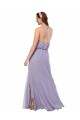 Grecian Style Halter Chiffon Bridesmaid Dress with Keyhole and Slit Bristol