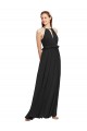 Halter Neck Front Keyhole Chiffon Bridesmaid Dress with Shirred Waist Bristol