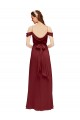 Grecian Inspired Draped Off the Shoulder Long Chiffon Bridesmaid Dress Bristol