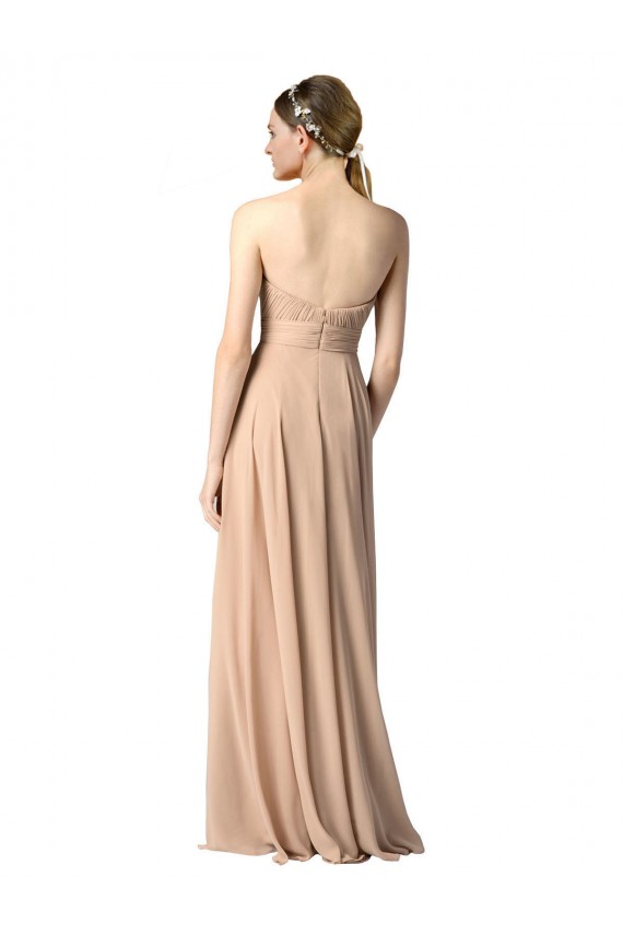 Luxe Chiffon Bridesmaid Dress with Sweetheart Neckline and Shirred Bodice Bristol