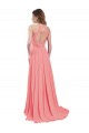Draped A-Line Chiffon Bridesmaid Dress with Halter Keyhole Neckline Bristol
