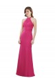 Slim A-Line Long Chiffon Bridesmaid Dress with Strappy Back Bristol