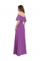 Draped Off The Shoulder Chiffon Bridesmaid Dress with Spaghetti Straps and Ruffled Neckline Bristol