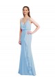 Fluted Long Chiffon Bridesmaid Dress with Cascading Ruffles Bristol