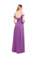 Cold Shoulder Long Chiffon Bridesmaid Dress with Ruching Details Bristol
