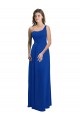 One Shoulder A-Line Chiffon Bridesmaid Dress with Pleated Bodice Bristol