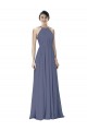 Halter Neck Ruched Bodice Chiffon Bridesmaid Dress Bristol