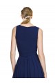 V-Neck Ruched Chiffon Bridesmaid Dress with Waistband Bristol
