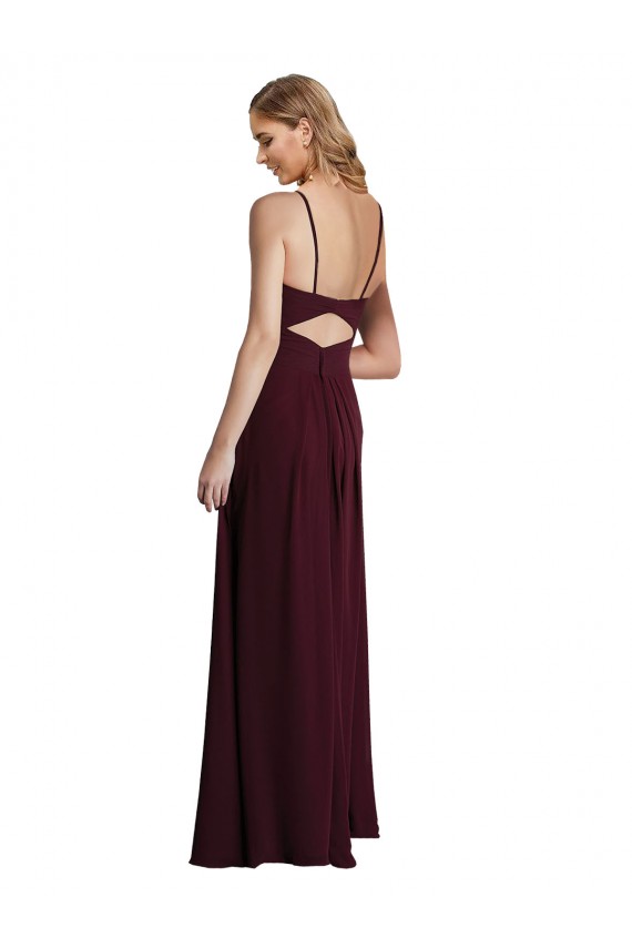 Long Chiffon Bridesmaid Dress with Sweetheart Neckline Bristol