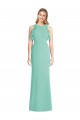 Jewel Neck Mermaid Open Back Chiffon Bridesmaid Dress Bristol