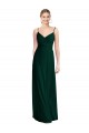Wide V-Neck Long Spaghetti Strap Chiffon Bridesmaid Dress Bristol