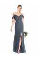 Off the Shoulder Criss Cross Bodice Trumpet Chiffon Bridesmaid Dress Bristol