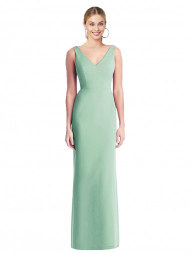 Sleeveless Tie Back Chiffon Trumpet Chiffon Bridesmaid Dress Bristol