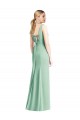Sleeveless Tie Back Chiffon Trumpet Chiffon Bridesmaid Dress Bristol